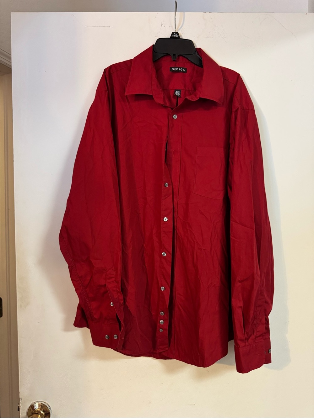 George Men’s Red Button-Up Dress Shirt
